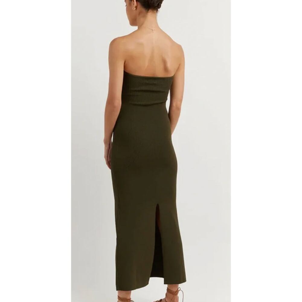 DISSH Anika Olive Knit Midi Dress Medium - Picture 2 of 4